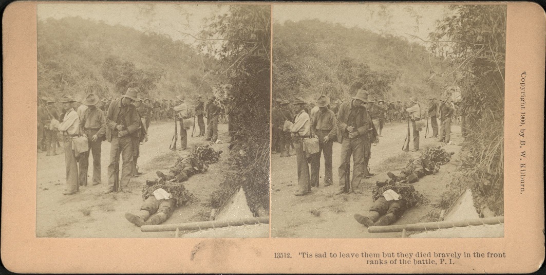 ‘Tis sad to leave them but they died bravely in the front ranks of the battle, P. I.